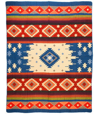Ecuafina Plaid alpaca wool 190x225 cm - Quilotoa Blue