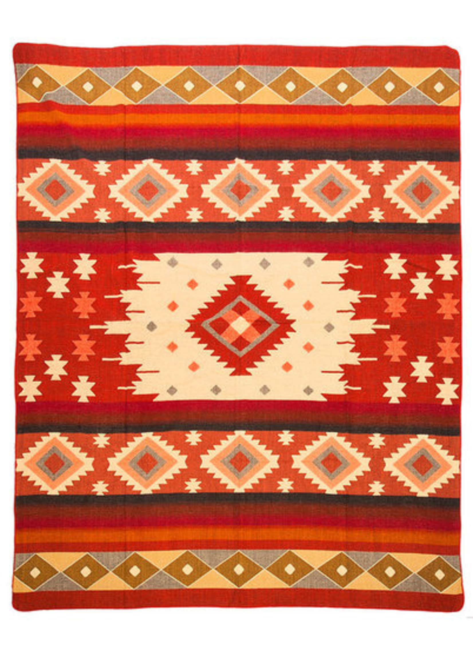 Ecuafina Plaid alpaca wool 190x225 cm -  Quilotoa - Red