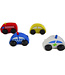 Set of 4 wooden emergency cars