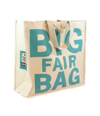 FairForward Shopper canvas - Big Fair Bag blue - 40x40cm