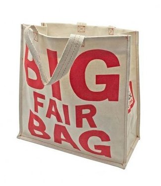 FairForward Shopper Big Fair Bag red letters - 40x40cm