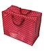 Rex London Grote opbergtas XL ROOD STIPPEN gerecycled plastic 55cm