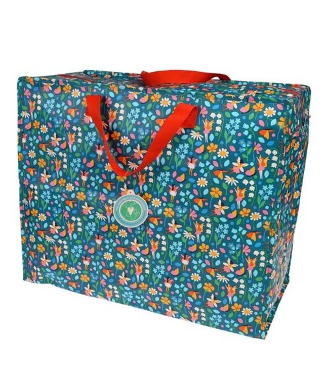 Grote opbergtas XL Blauw- Feeëntuin - gerecycled plastic 55 cm