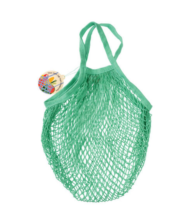 String shopping bag mint green