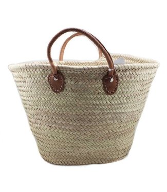 Mono Deco Shopper palmblad met kort leren hengsels