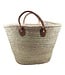 Mono Deco Straw bag with short leather straps