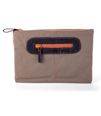 Kinta Tablet cover khaki canvas + rubber