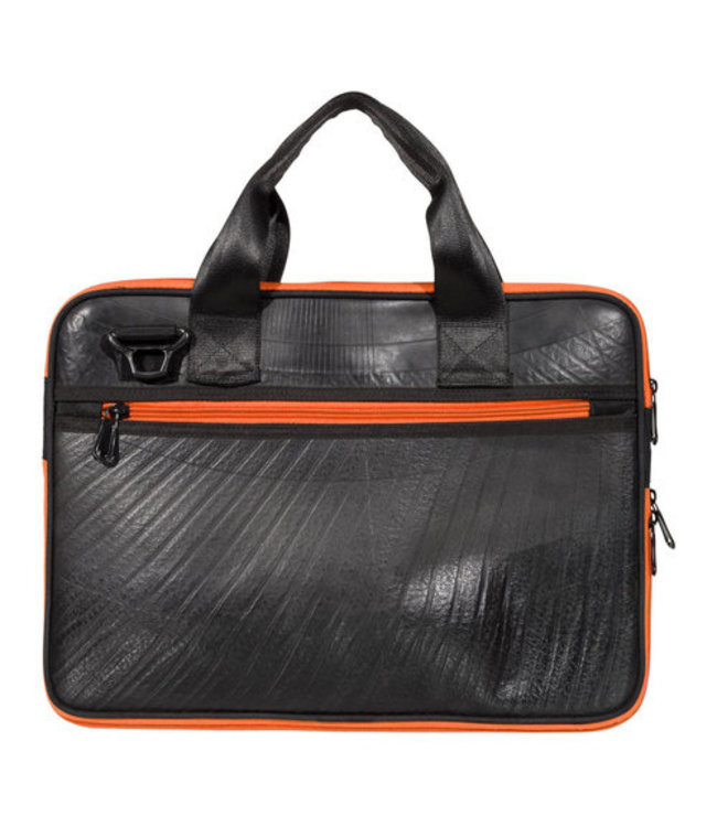 Laptop bag H40xW30cm with orange zippers