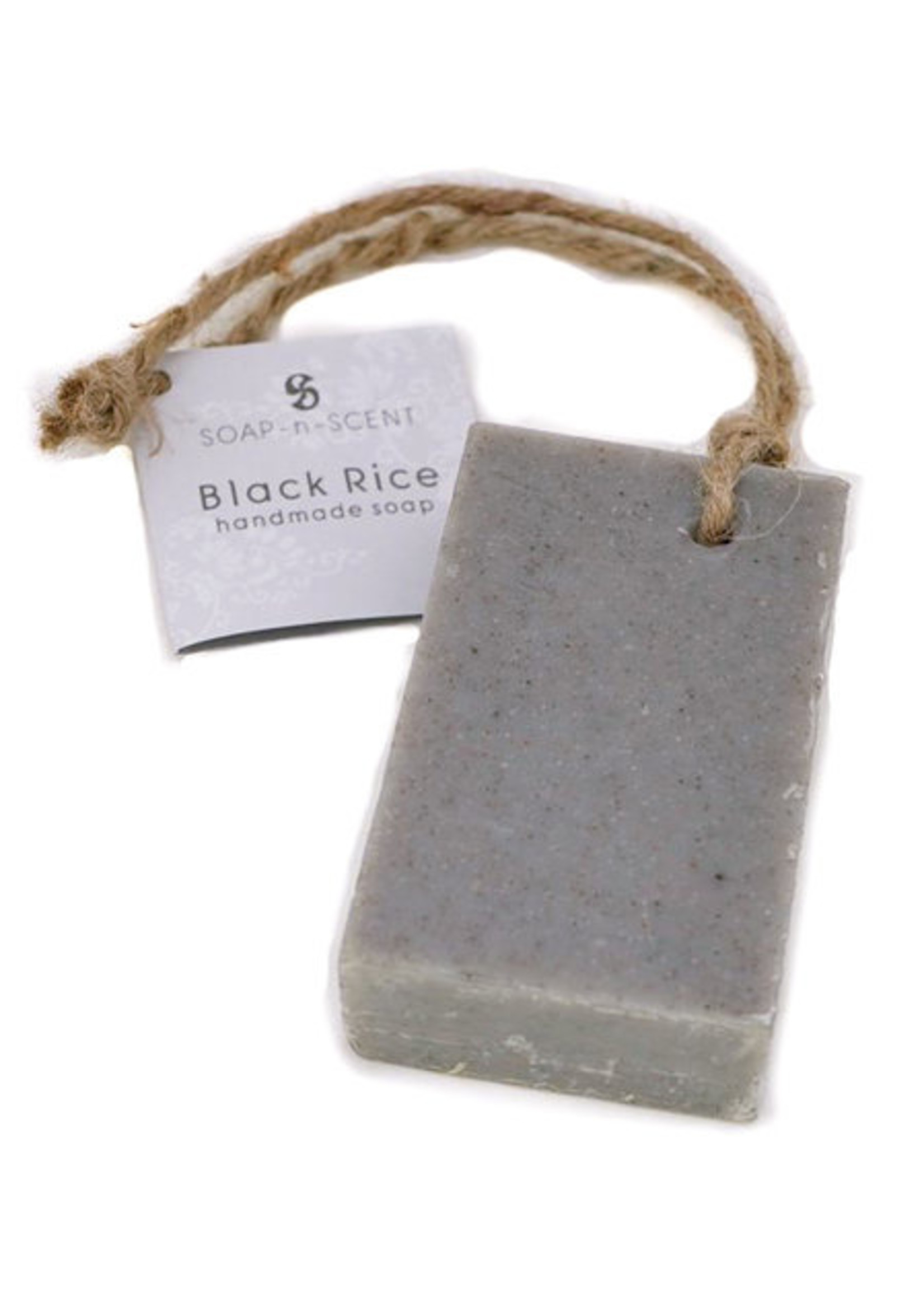 Soap-n-Scent Black Rice zeep rechthoekig aan touw