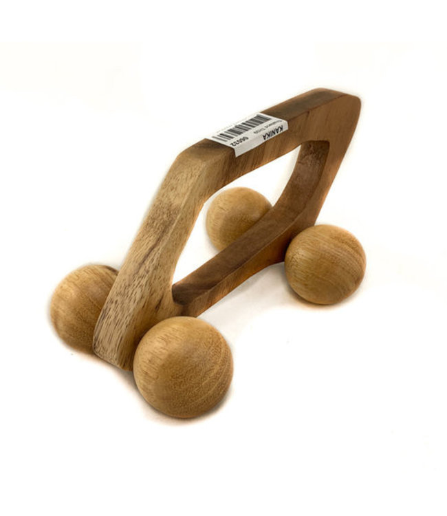 Massage roller wooden car