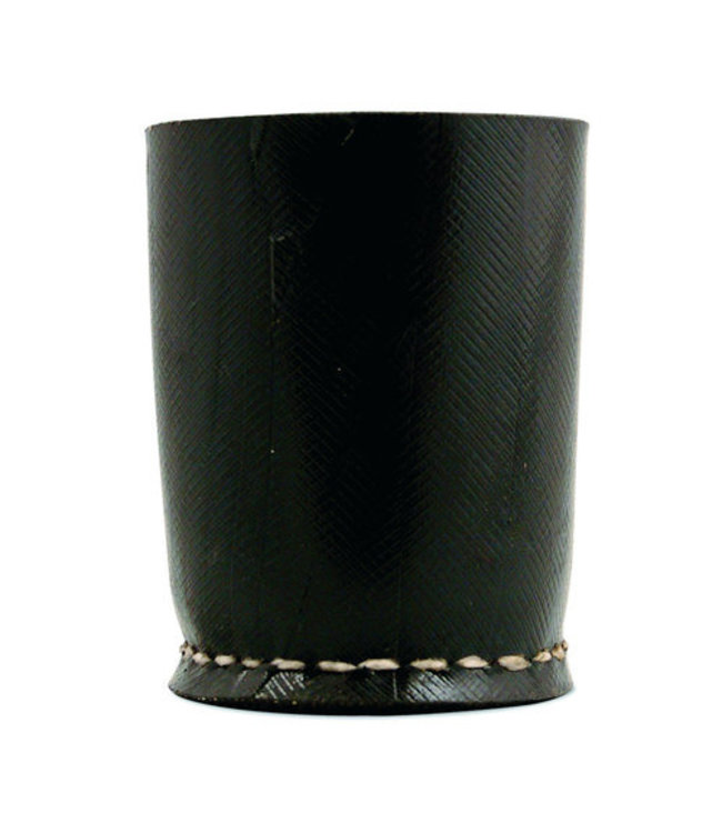 Penholder/ beaker black gerecycled rubber D7,5xH13cm