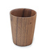 Wooden cup / tooth brush holder tapered H 9 cm