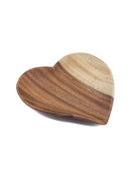 Kinta Houten bord hartvorm acaciahout 17cm