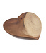 Houten bord hartvorm acaciahout 20cm