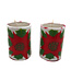 Set of 2 Swazi pillar candles H7xD5 cm