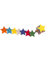 Global Affairs Vlaggenlijn sterren vilt multicolour - lengte 4 meter