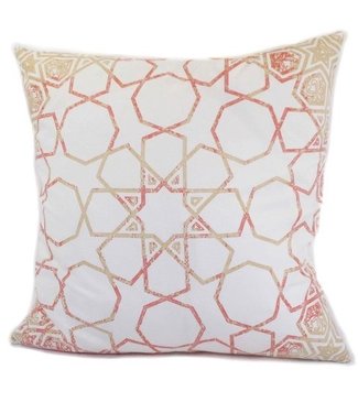 Fair Forward Pillow cover Orient red golden stars - 45x45cm cotton