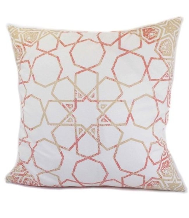 Pillow cover Orient red golden stars - 45x45cm cotton