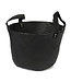 FairForward Black bag or basket of seagrass with handles (L) - H30xD40cm