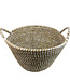 Round basket kaisagrass white D50 x H30 cm