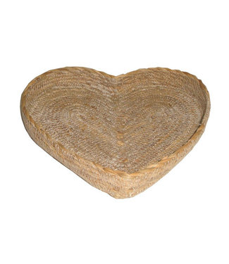 Kanika Heart shape basket hogla 20x20x3cm