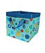 GlobalAffairs Canvas storage basket aqua blue