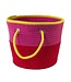 GlobalAffairs Basket with rope red-pink H20xD25Small