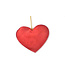 Kerstboomhanger hart 9cm rood capiz