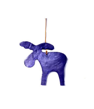 Kinta Christmas hanger capiz purple moose