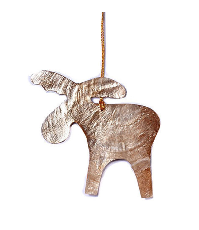 Christmas hanger capiz Moose gold