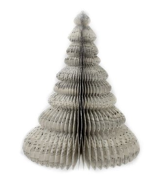 Only Natural Paper christmass tree 25 cm - white music