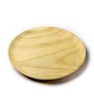 Kinta Wooden plate bleached 28 cm flat