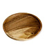 Houten bord 25 cm naturel rond met rand