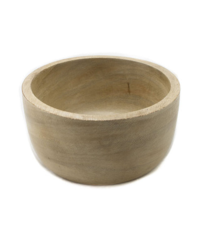 Wooden bowl round - D16 cm bleached