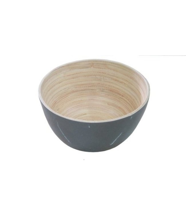 Bamboo bowl grey round D14 x H7cm