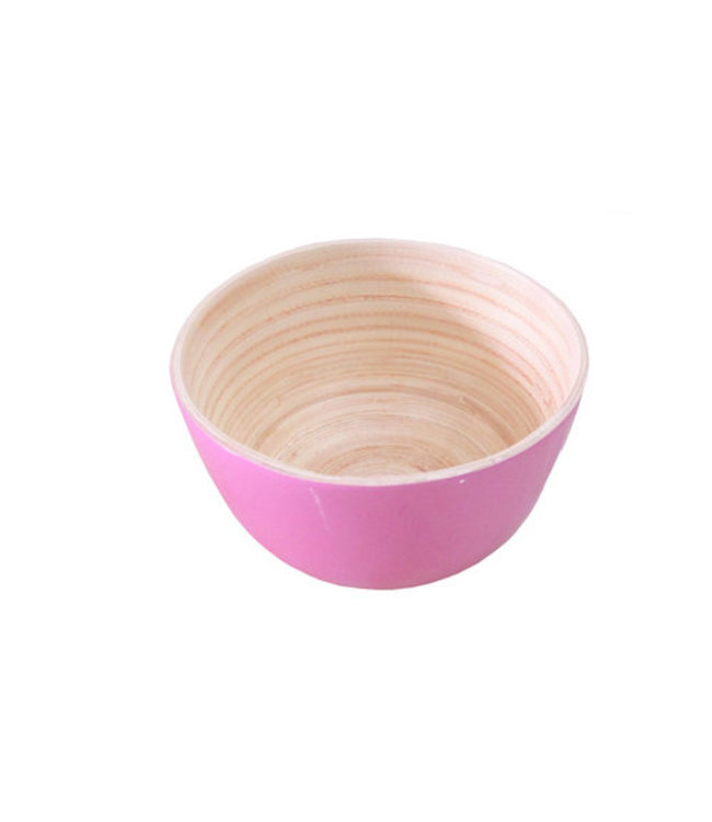 Bamboe schaaltje D14cm roze