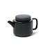 Tea pot black ceramic 13 cm/ 950 ml shiny/matt