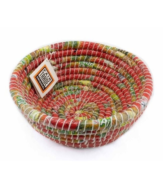 Rood schaaltje gerecycled papier