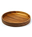 Houten dienblad rond acaciahout 25 cm