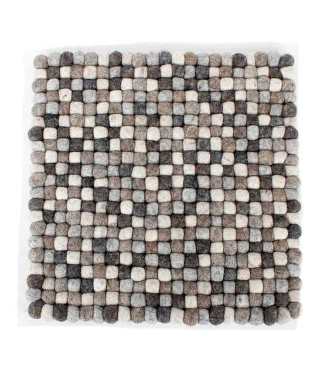 Felt coaster / stoolpillow squared grey 40x40 cm