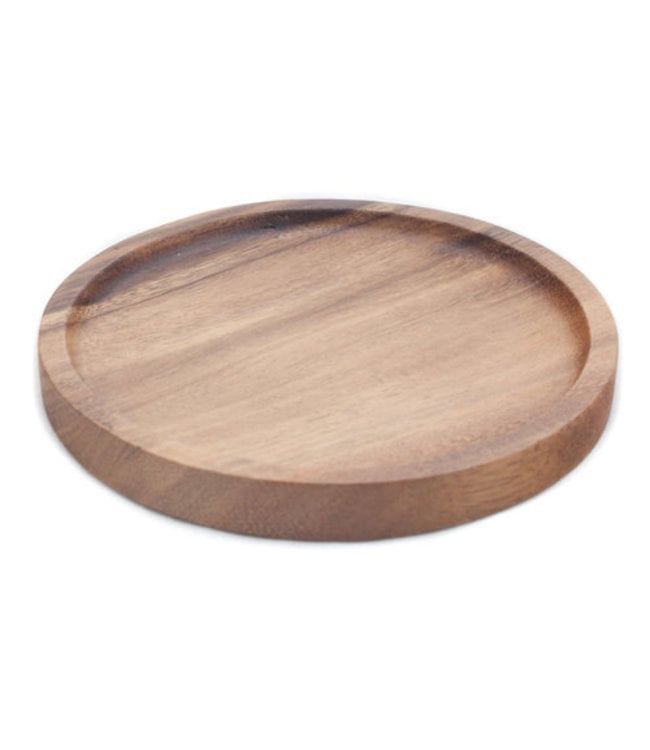 Wooden coaster with edge D 15cm