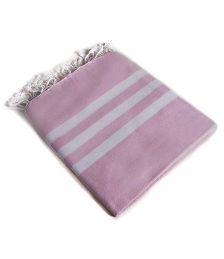 Lalay Hammam towel light pink 180x100cm 2x3 stripes