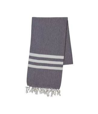 Lalay Hammam towel XL 2x3 stripes deep purple 220x160cm