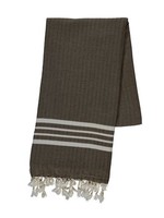 Lalay Hammam towel brown 4 stripes 180 x 100 cm
