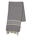 Hammam towel 4 stripes 180 x 100 cm light grey