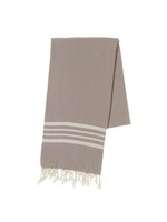 Lalay Hammam towel XL 220x160cm 2x4 stripes | taupe