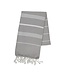 Lalay Hammam towel with terry cloth 180 x 100 cm grey