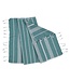 Hammam towel XL fanfare green multi stripes 160x220cm cotton