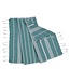 Lalay Hammam towel XL fanfare green multi stripes 160x220cm cotton
