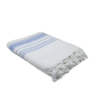 Lalay Hammam towel 180x100 cm multistripe plus -white-blue